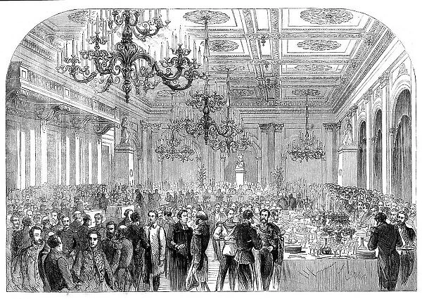 Banquet given at the Exchange, Gottenburg, on the occasion of opening the railway... 1862. Creator: Unknown