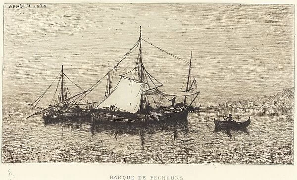 Barque de Pecheurs, 1874. Creator: Adolphe Appian