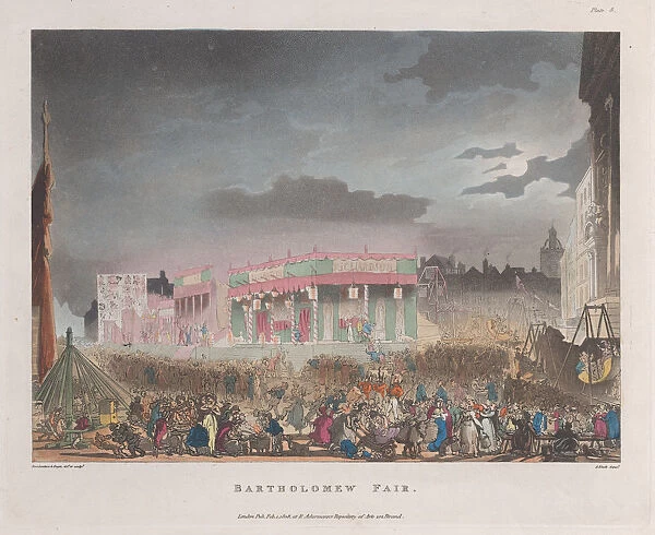 Bartholomew Fair, February 1, 1808. February 1, 1808. Creator: J. Bluck