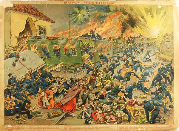 The Battle at Czortkow, 1914. Artist: Anonymous