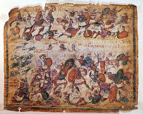 Battle scene from Homers Iliad, c300 BC