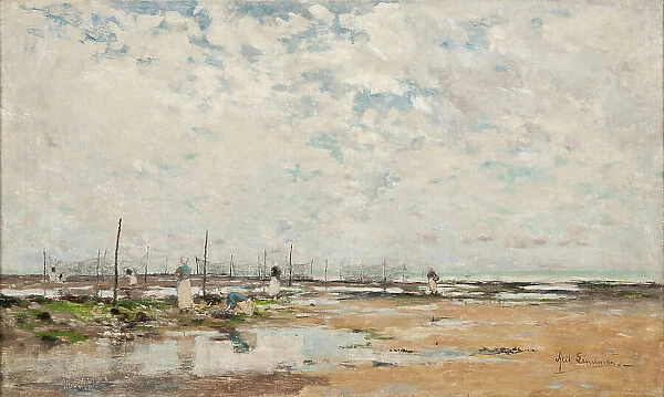 The Beach at Villerville, Normandy, 1878. Creator: Knut Axel Lindman