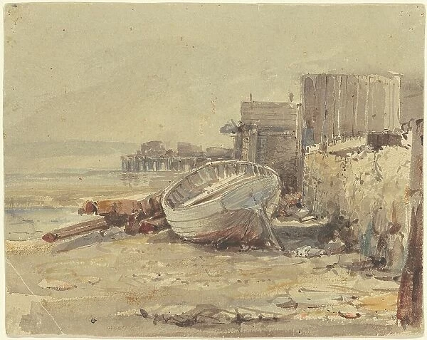 Beached Vessel, c. 1880. Creator: George Loring Brown
