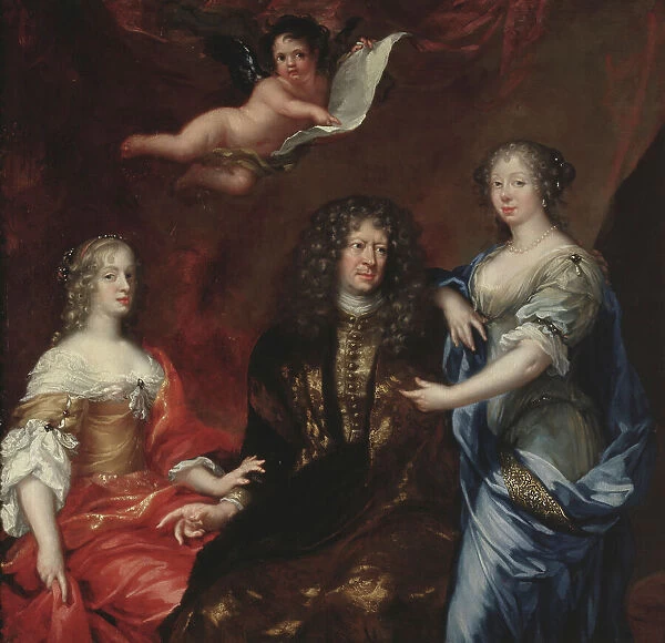 Bengt horn af Åminne (1623-1678) with his two wives Margaretha Sparre and Ingeborg Banér, 1675. Creator: David Klocker Ehrenstrahl