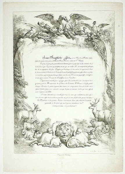 Biography Page from Oeuvres de J. B. Huet, 1796–99. Creator: Jean Baptiste Marie Huet