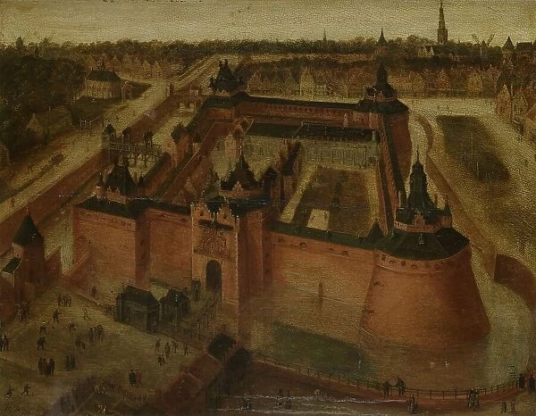 Bird's-eye View of the Vredenburg (Vredeborch) Castle in Utrecht, c.1550-c.1599. Creator: Anon