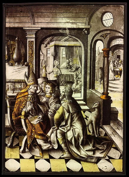 The Birth and Naming of Saint John the Baptist, Netherlands, c. 1525. Creator: Unknown