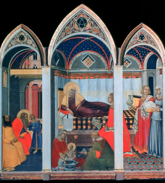 Birth of the Virgin, 1342. Artist: Pietro Lorenzetti