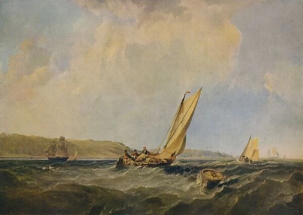 Blowing Hard-Off Cowes, 1834. Artist: George Chambers