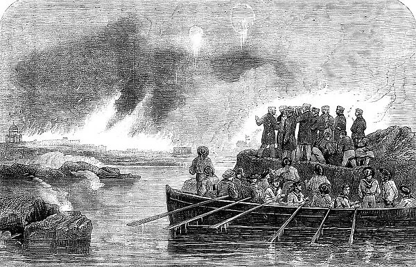 The Bombardment of Sveaborg - Officers on the Island of Tona Miola - sketched by J. W. Carmichael, 1 Creator: Unknown