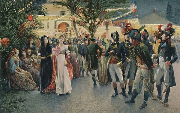 Bonaparte, Kleber, Eugene De Beauharnais, Lasalle and Junot at the Tivoli Garden in Cairo