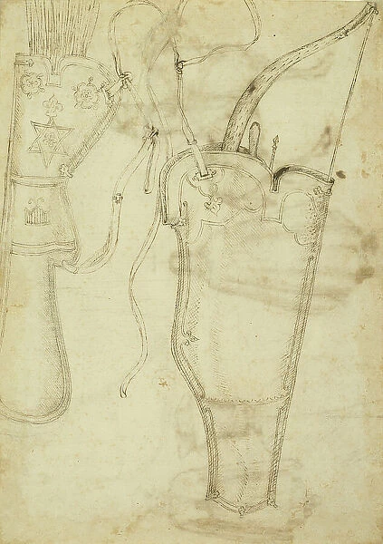 Bowcase and Quiver of Arrows, 1438. Creator: Pisanello