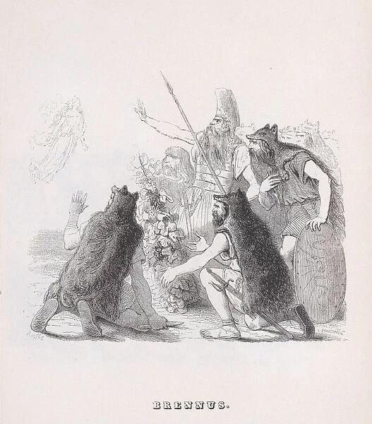 Brennus from The Complete Works of Beranger, 1836. Creators: Auguste Raffet