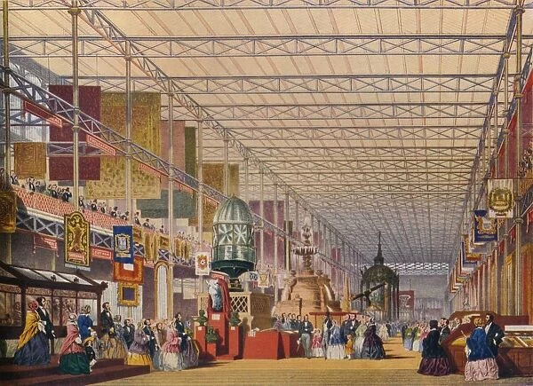 The British Nave at the Great Exhibition of 1851, The Crystal Palace, c1854