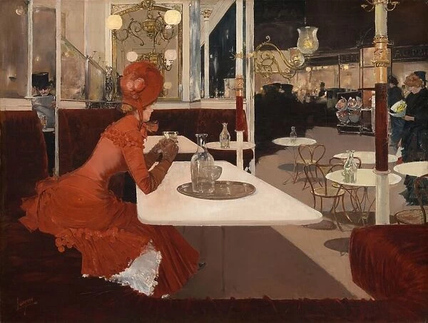 In the Cafe, 1882-84. Creator: Fernand Lungren