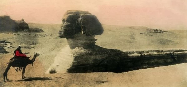 Cairo: the Sphinx, c1918-c1939. Creator: Unknown