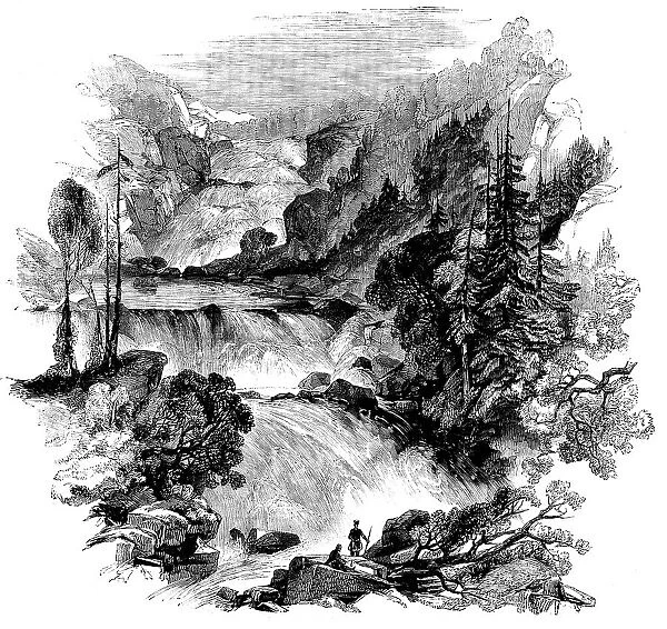 The Canadian Red River Exploring Expedition - Great Falls on Little Dog River... 1858. Creator: Unknown