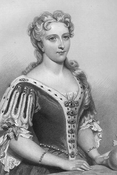 Caroline of Brandenburg-Ansbach (1683-1737), queen consort of King George II, 1851. Artist: John Brown