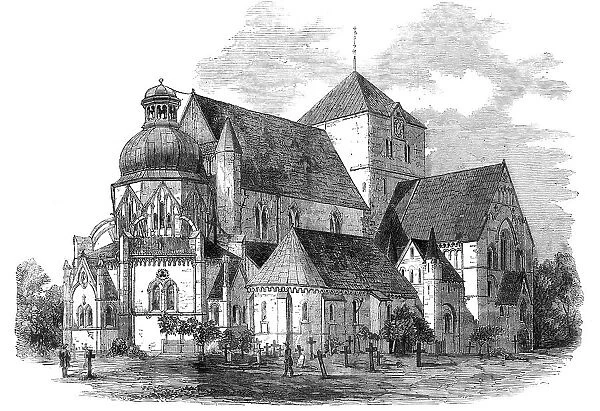 The Cathedral at Drontheim, in which the Monarchs of Saxony are crowned, 1860. Creator: Unknown