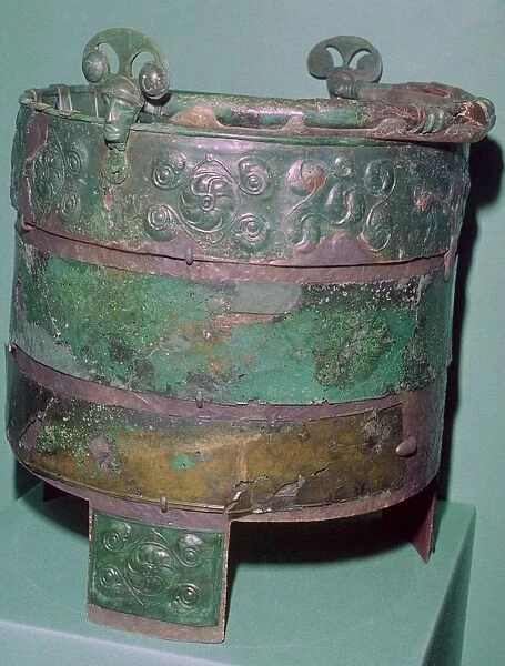 A Celtic bronze bucket