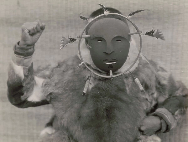 Ceremonial mask-Nunivak, c1929. Creator: Edward Sheriff Curtis
