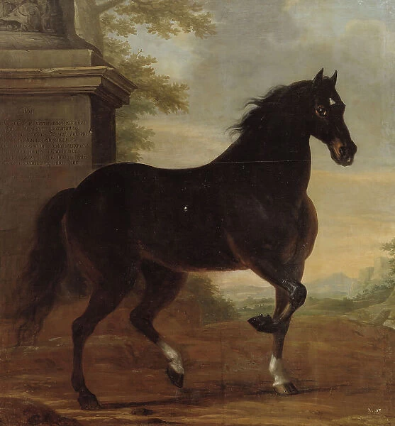 Charles XI's favourite horse Tott, 1680. Creator: David Klocker Ehrenstrahl