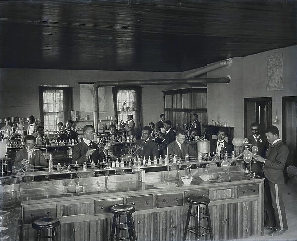 Chemistry laboratory at Tuskegee Institute, c1902. Creator: Frances Benjamin Johnston