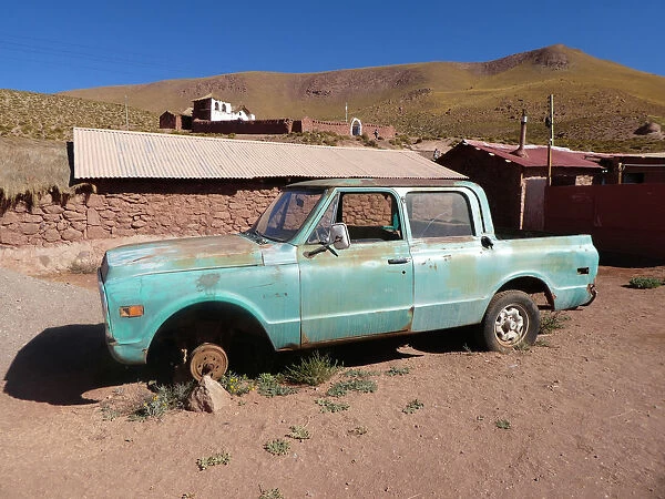 Chevrolet pick-up truck abandonded, Chile 2019. Creator: Unknown