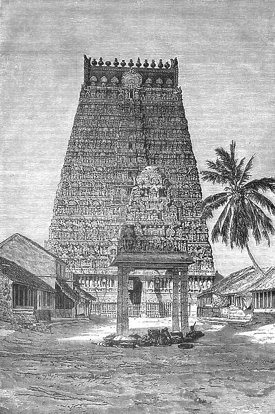 The Chief Gopuram of Combaconum; Notes on the Ancient Temples of India, 1875. Creator: Unknown