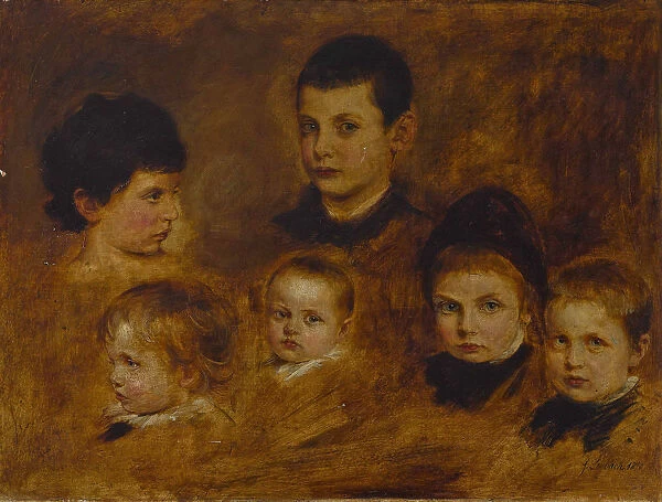 Six children of the Crown Prince Ludwig of Bavaria (1845-1921), 1878