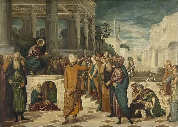 Christ with the Adulterous Woman, 1550-1580. Creators: Jacopo Tintoretto, Workshop of Tintoretto
