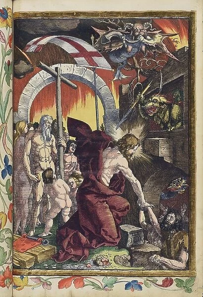 Christ descends into the underworld (limbo). From the Great Passion (Passio domini nostri Jesu),1511 Creator: Dürer, Albrecht (1471-1528)