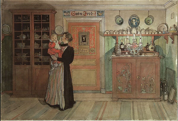 Between Christmas and New Year. From A Home (26 watercolours), c19th century. Creator: Carl Larsson