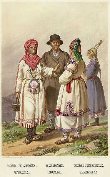 Chuvashka Mordva Cheremiska, 1862. Creator: Karl Fiale