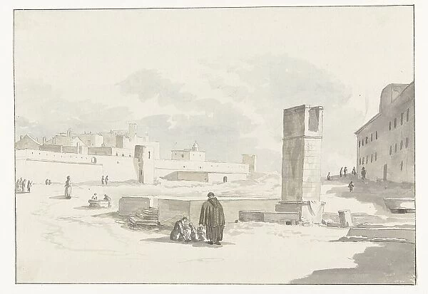 Cityscape in Giovinazzo, 1778. Creator: Louis Ducros