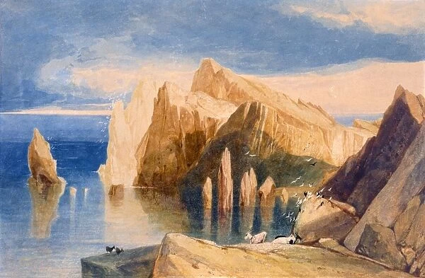 Cliffs on the North East Side of Point Lorenzo, Madeira, c1800-1840. Creator: John Sell Cotman