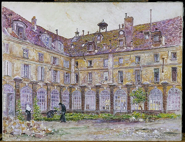 Cloister of the Abbaye-aux-Bois, rue de Sevres, 1906. Creator: Frederic Houbron