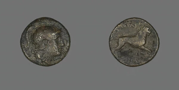 Coin Depicting the God Ares, 306-281 BCE. Creator: Unknown