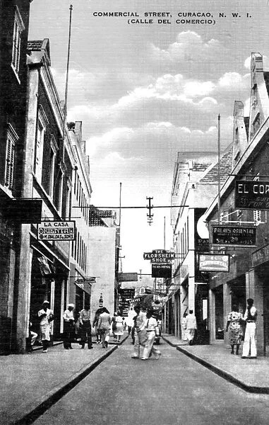 Commercial Street, Curacao, Netherlands Antilles, c1900s
