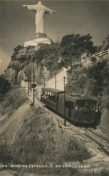 Corcovado Rack Railway, Rio de Janeiro, Brazil. Creator: Unknown