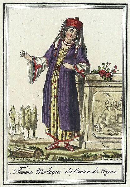 Costumes de Différents Pays, Femme Morlaque du Canton de Segna, c1797. Creator: Jacques Grasset de Saint-Sauveur