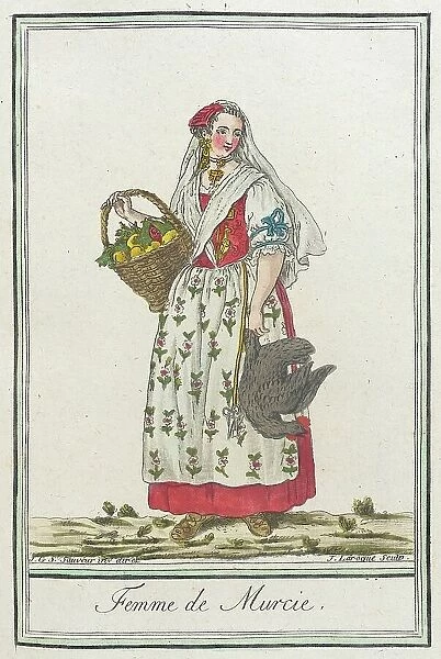 Costumes de Différents Pays, Femme de Murcie, c1797. Creator: Jacques Grasset de Saint-Sauveur