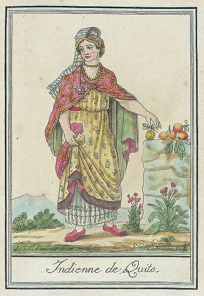 Costumes de Différents Pays, Indienne de Quito, c1797. Creators: Jacques Grasset de Saint-Sauveur, LF Labrousse