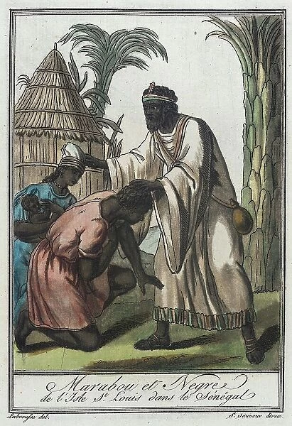 Costumes de Différents Pays, Marabou et Negre de l'Isle St. Louis dans le Sénégal, c1797. Creator: Jacques Grasset de Saint-Sauveur