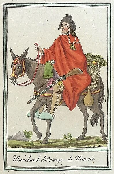 Costumes de Différents Pays, Marchand d'Orange de Murcie, c1797. Creator: Jacques Grasset de Saint-Sauveur