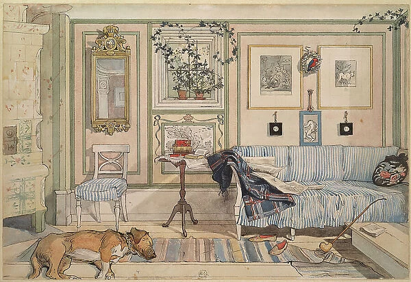 Cosy Corner. From A Home (26 watercolours), c19th century. Creator: Carl Larsson