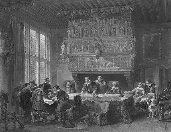 The Council of War at Courtray, (1854). Creator: John Godfrey