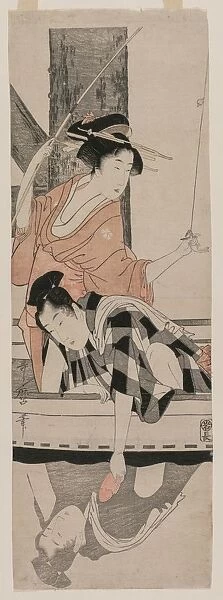 Couple in a Boat, c. 1799. Creator: Kitagawa Utamaro (Japanese, 1753?-1806)