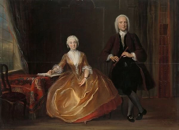 A Couple Making Music, 1743. Creator: Cornelis Troost
