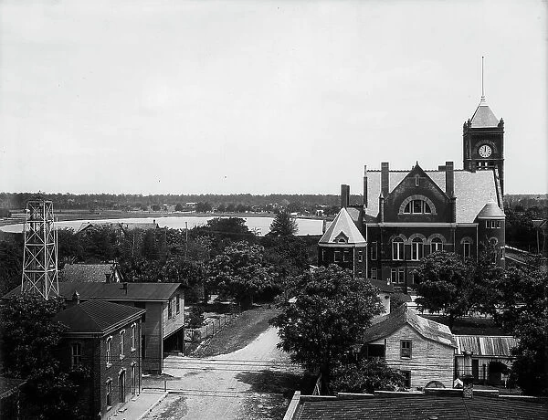 Court House and Lake Eola from Hotel San Juan, Orlando, Fla. c1904. Creator: Unknown